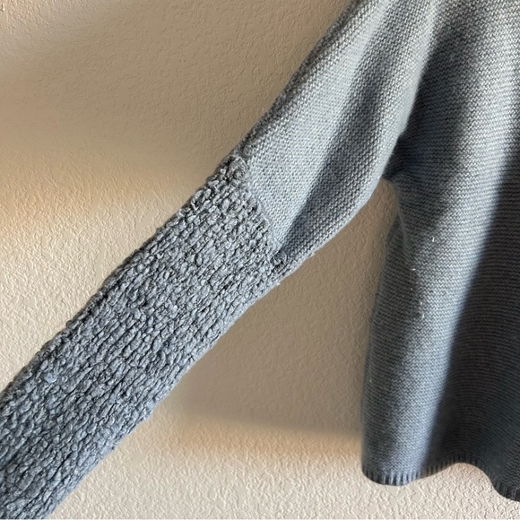 Sundance Turtleneck Sweater Merino Wool Blend Large Blue Grey Mixed Media SOFT - Picture 6 of 10